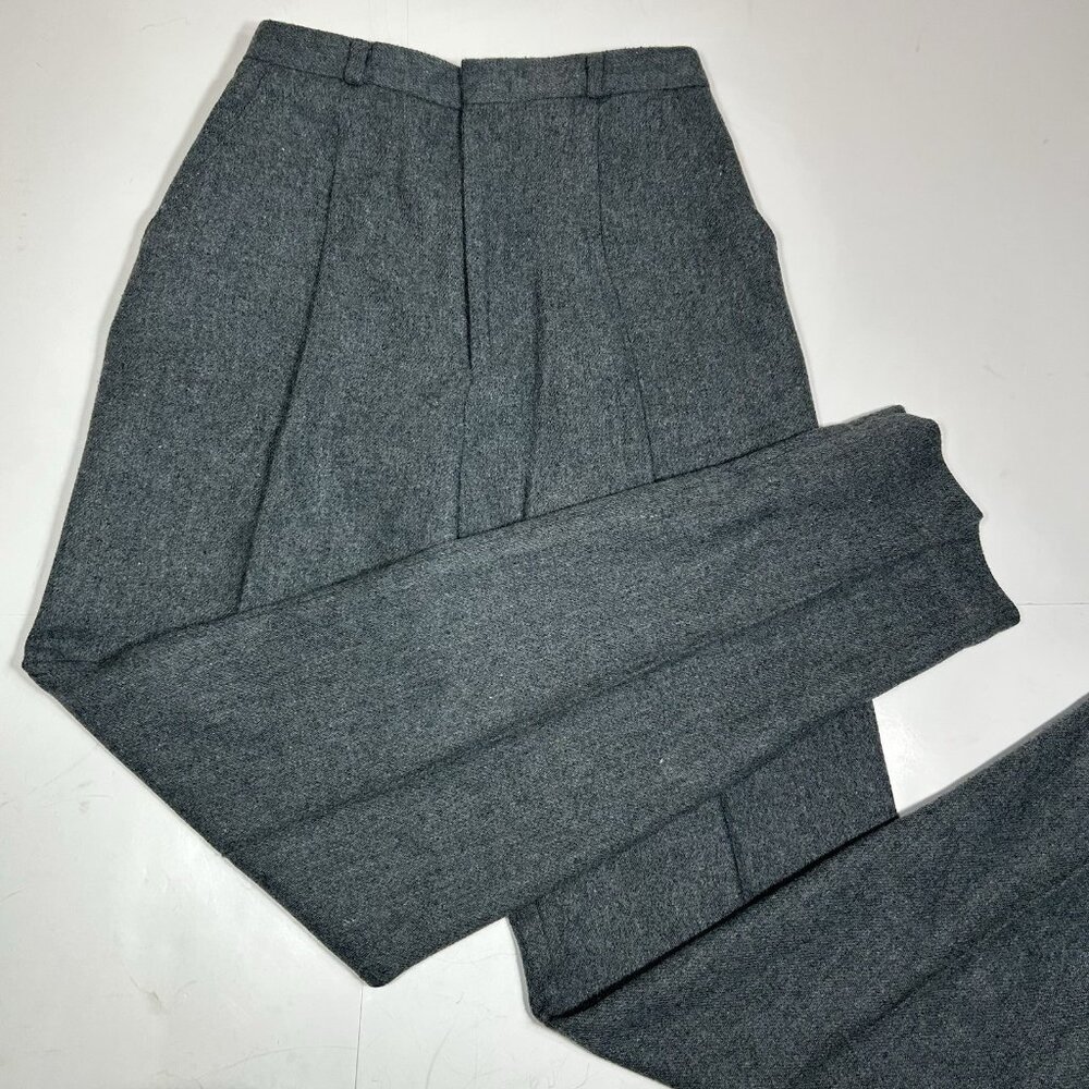 VTG  Over The Top Women Gray Wool Dress Pants Pleated Front Lined Pockets Sz 8 ?